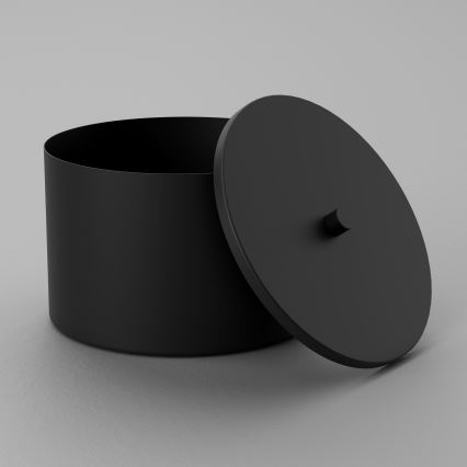 Металевий ящик для зберігання 12x17,5 см чорний