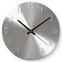 Металевий настінний годинник 1xAA хром