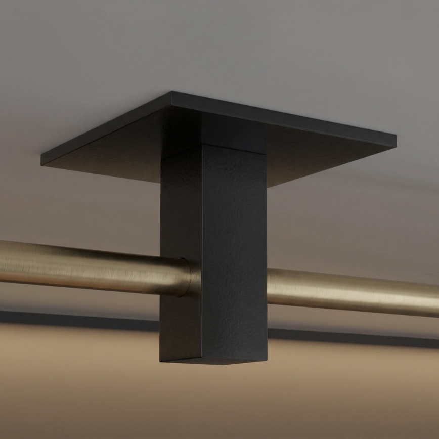 Металевий тримач для туалетного паперу 8x16 см чорний/золотий