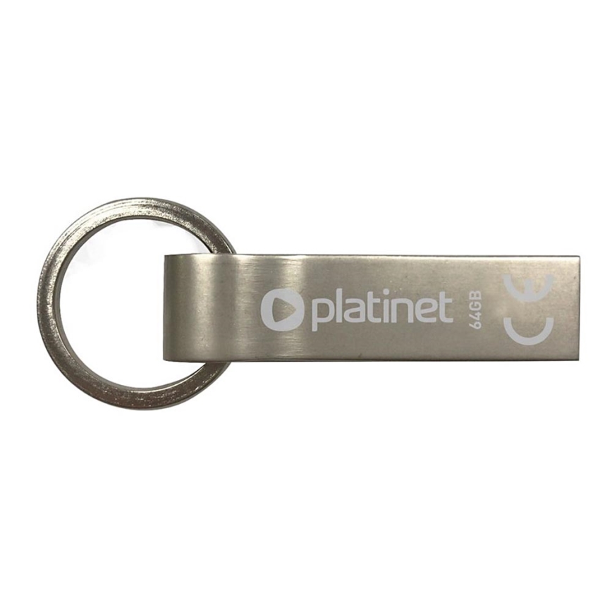 Металевий водонепроникний Flash Disk USB 64GB матовий хром
