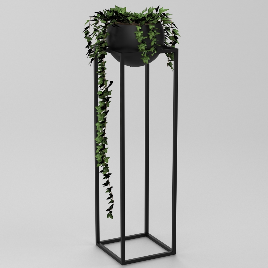 Металевий квітковий горщик 111,3x29 см чорний