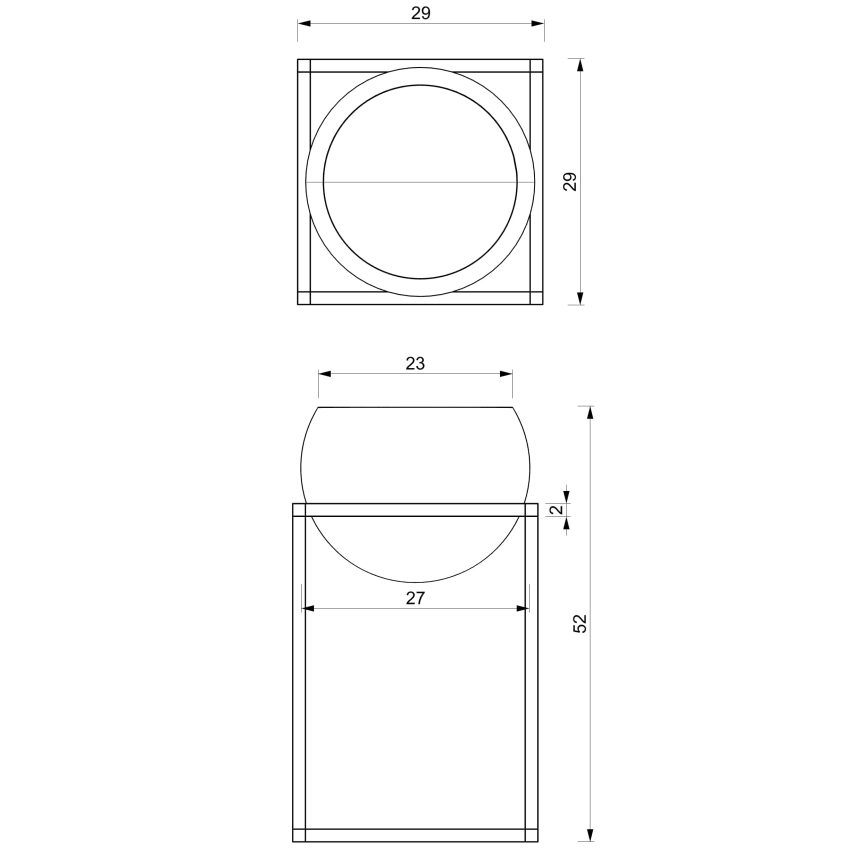 Металевий квітковий горщик 51,3x29 см чорний