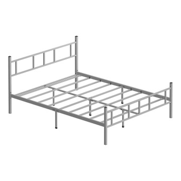 Металлическая двуспальная кровать PIRON 140x200 см, белая, грузоподъемность 200 кг
