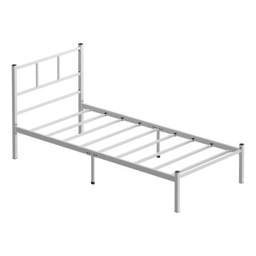 Металлическая односпальная кровать ROVAN 90x200 см, белая, максимальная нагрузка 120 кг