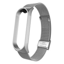 Металлический браслет для Xiaomi Mi Band 5/6 серебряный