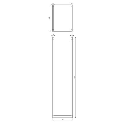 Металлическая подставка для дерева 120x40 см черный