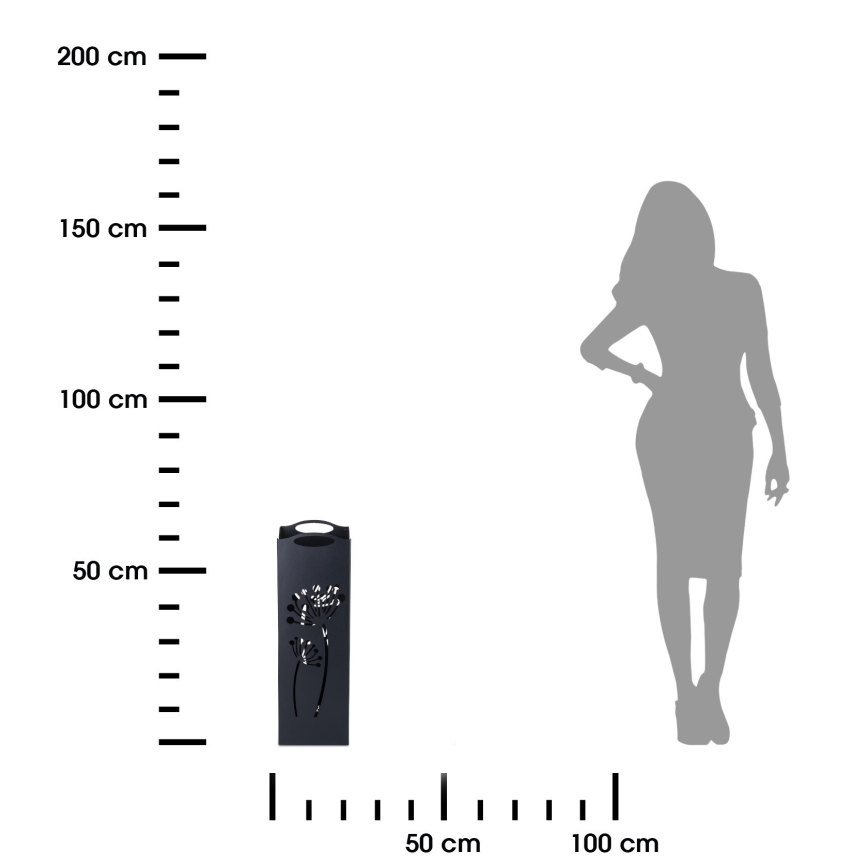 Металлическая стойка для зонтов INDUSTRIAL 60x21 см черный