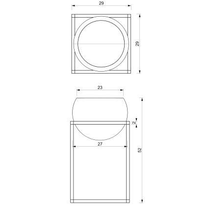 Металлический цветочный горшок 51,3x29 см черный/золотой
