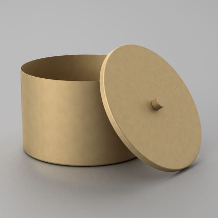 Металлический ящик для хранения 12x17,5 см золотой