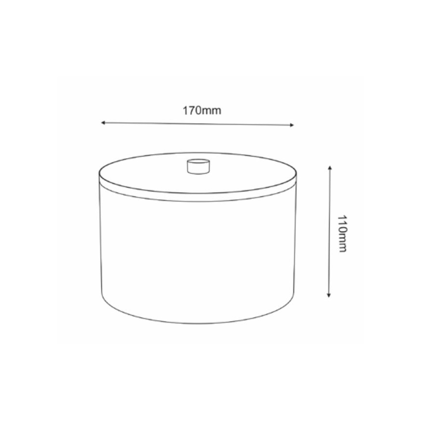 Металлический ящик для хранения 12x17,5 см золотой