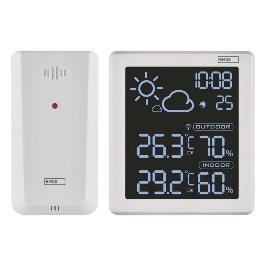 Метеостанция 5 В 2xAAA + 2xAAA белая