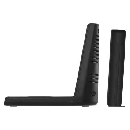 Метеостанция с беспроводной зарядкой 5 В, питание от 2xAA + 2xAAA, чёрная