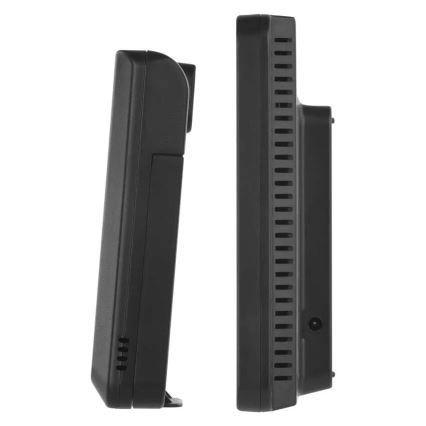 Метеостанция с цветным ЖК-дисплеем и будильником 5V 3xAAA + 2xAA чёрная