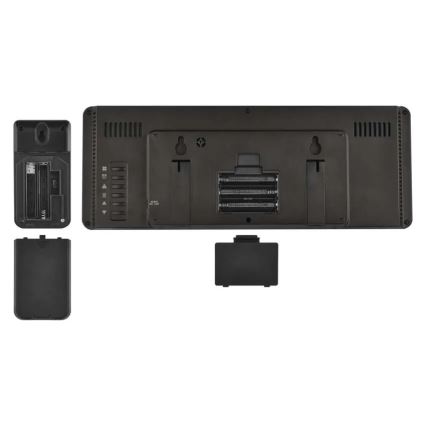 Метеостанция с цветным ЖК-дисплеем и будильником 5V 3xAAA + 2xAA чёрная