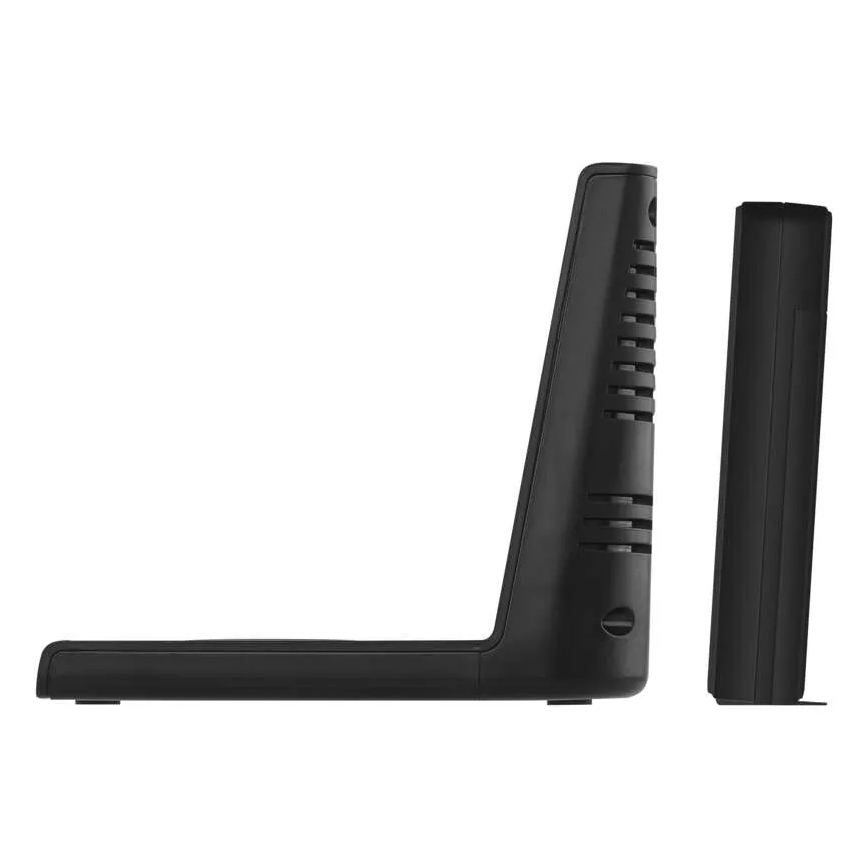 Метеостанція з бездротовою зарядкою 5V 2xAA + 2xAAA чорна