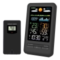 Метеостанція з LCD-дисплеєм 2xAA + 2xAA чорна