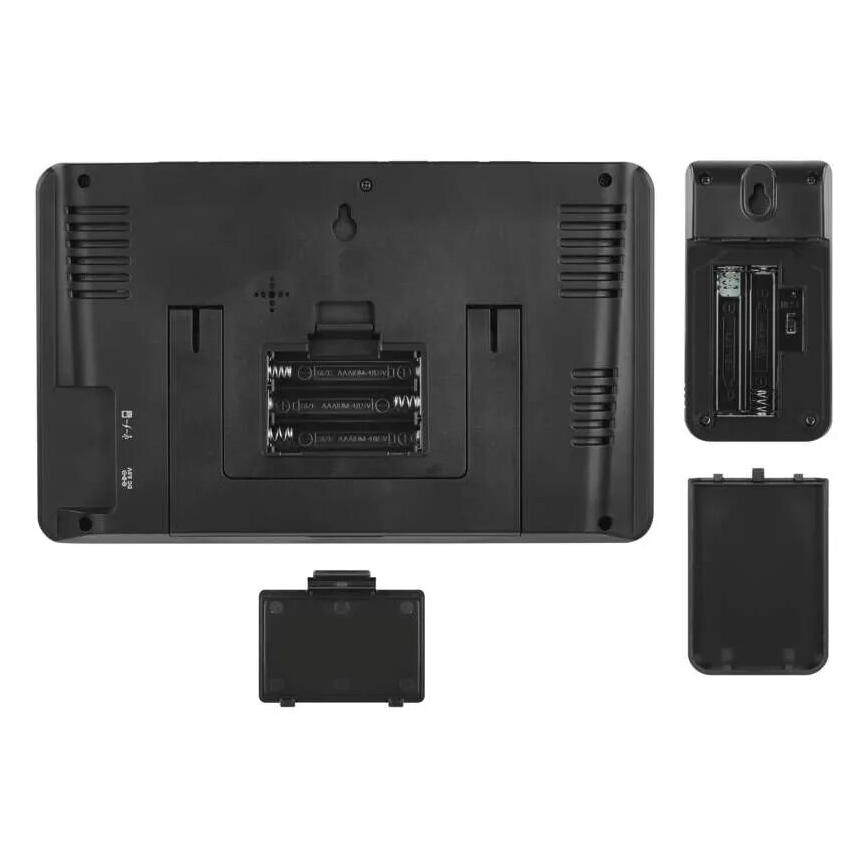 Метеостанція з РК-дисплеєм GoSmart 230V/3xAAA + 2×AAA Wi-Fi Tuya чорний