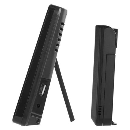 Метеостанція з РК-дисплеєм GoSmart 230V/3xAAA + 2×AAA Wi-Fi Tuya чорний