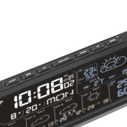 Метеостанція з РК-дисплеєм GoSmart 230V/3xAAA + 2×AAA Wi-Fi Tuya чорний