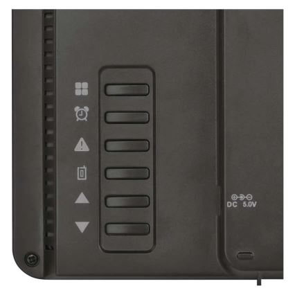 Метеостанція з кольоровим LCD дисплеєм і будильником 5V 3xAAA + 2xAA чорна
