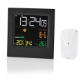 Метеостанція з кольоровим РК-дисплеєм 230V/3xAAA + 2xAA чорний