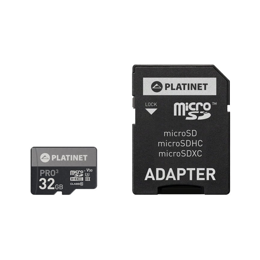 MicroSDHC 32GB U3 Pro 90МБ/с + SD адаптер