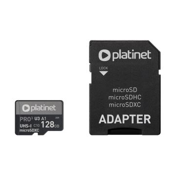 MicroSDXC 128GB U3 Pro A1 90MB/s + SD-адаптер