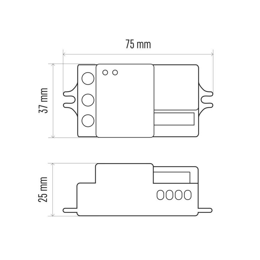 Мікрохвильовий датчик руху MW B 360° 1200W/230V білий