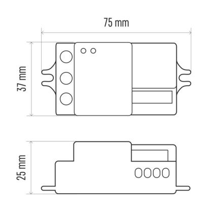 Микроволновый датчик движения MW B 360° 1200W/230V белый