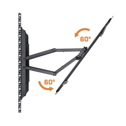 MK FLORIA MKF-17DP641 - Кронштейн для ТВ с шарниром 80" черный