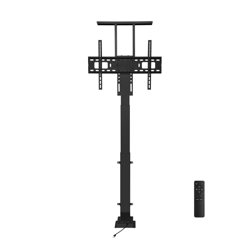 MK FLORIA MKF-19DM648 - Напольный кронштейн для телевизора 37-65 чёрный SCHUKO + пульт дистанционного управления