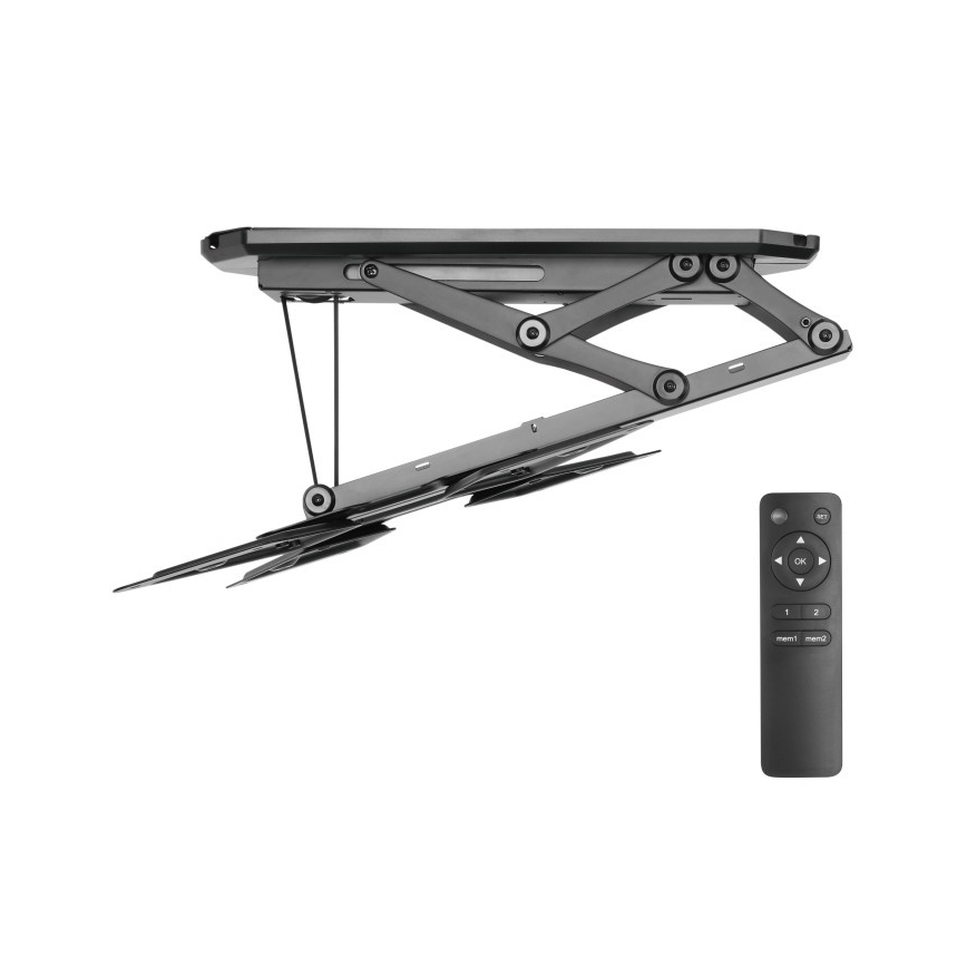 MK FLORIA MKF-20DM444 - Розумний стельовий кронштейн для телевізора 55 чорний Wi-Fi TUYA + пульт дистанційного керування