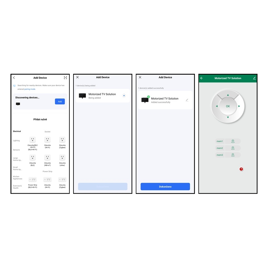 MK FLORIA MKF-20DM444 - Розумний стельовий кронштейн для телевізора 55 чорний Wi-Fi TUYA + пульт дистанційного керування