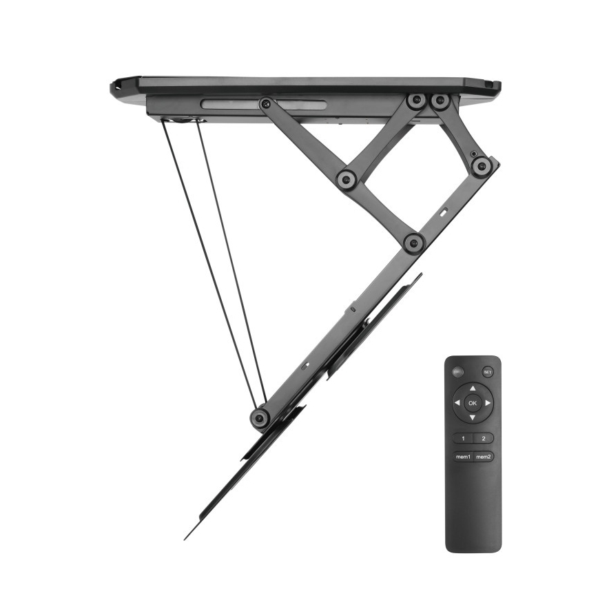 MK FLORIA MKF-20DM444 - Розумний стельовий кронштейн для телевізора 55 чорний Wi-Fi TUYA + пульт дистанційного керування