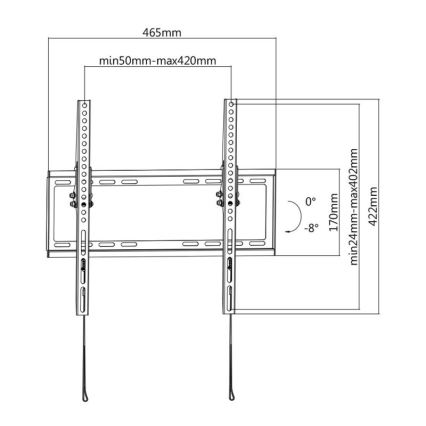 MK FLORIA MKF-20DN447 - Раскладной настенный кронштейн для ТВ 65" черный