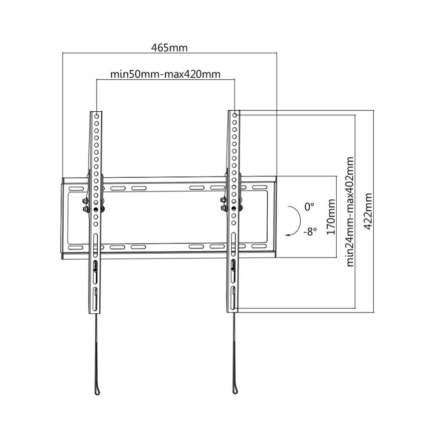MK FLORIA MKF-20DN447 - Раскладной настенный кронштейн для ТВ 65" черный