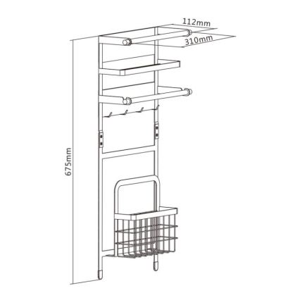 MK FLORIA MKF-21MG02W - Магнитный органайзер 67,5x31 см белый