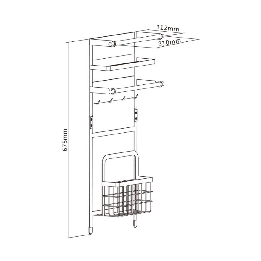 MK FLORIA MKF-21MG02W - Магнитный органайзер 67,5x31 см белый