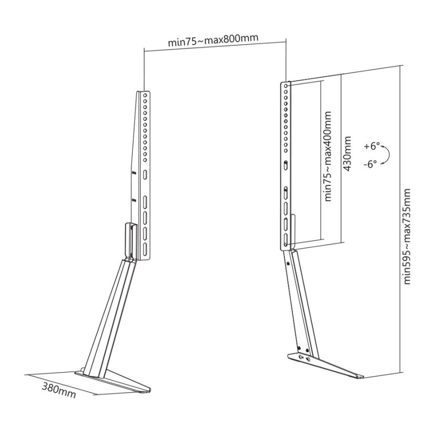 MK FLORIA MKF-21ST841 - Наклонная подставка для ТВ 32-70“ черный