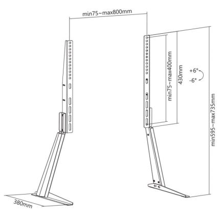 MK FLORIA MKF-21ST841 - Поворотна підставка під телевізор 32-70“ чорний