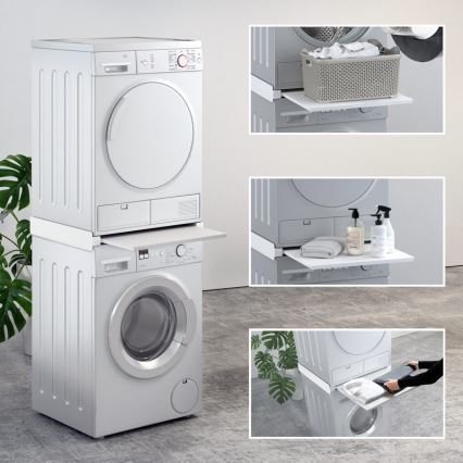 MK FLORIA MKF-23MZ601 - Проміжна деталь для пральної та сушильної машини з висувним механізмом 60 см білий