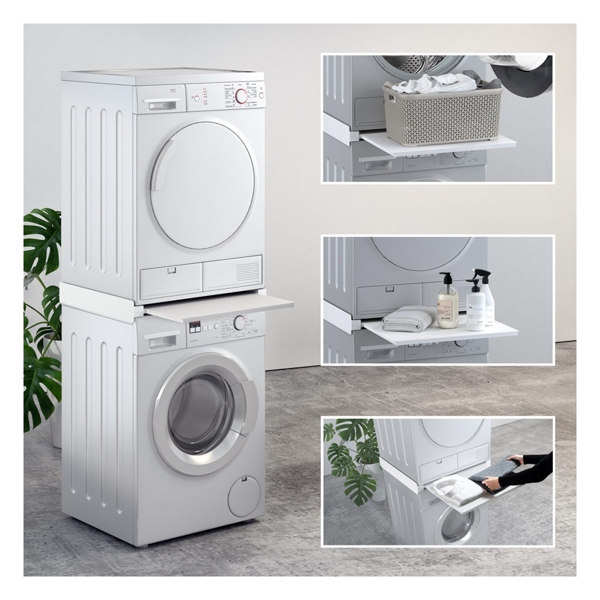 MK FLORIA MKF-23MZ601 - Проміжна деталь для пральної та сушильної машини з висувним механізмом 60 см білий
