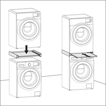 MK FLORIA MKF-23MZ601 - Проміжна деталь для пральної та сушильної машини з висувним механізмом 60 см білий