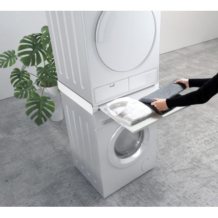 MK FLORIA MKF-23MZ601 - Комплект для установки стиральной машины и сушилки с выдвижной секцией 60 см белый