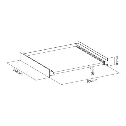 MK FLORIA MKF-23MZ601 - Комплект для установки стиральной машины и сушилки с выдвижной секцией 60 см белый