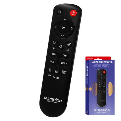 MK FLORIA Superior Samsung Voice - Замінний пульт дистанційного керування для телевізорів марки Samsung, 2xAAA