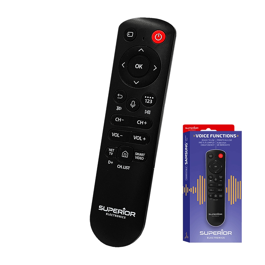 MK FLORIA Superior Samsung Voice - Замінний пульт дистанційного керування для телевізорів марки Samsung, 2xAAA