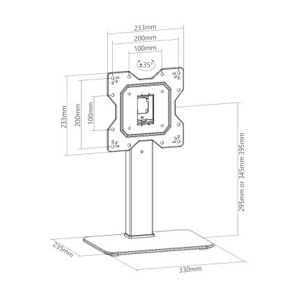 MK FLORIA Superior SUPSTV019 - Напольный кронштейн для телевизора 23-43 черный