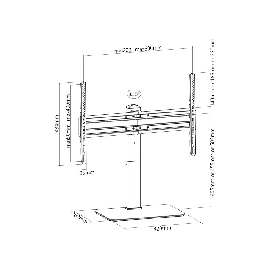 MK FLORIA Superior SUPSTV020 - Напольный кронштейн для телевизора 37-70 чёрный