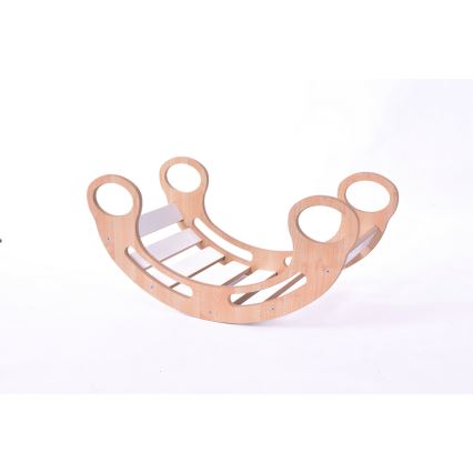 Многофункциональные качели Монтессори белые/клен